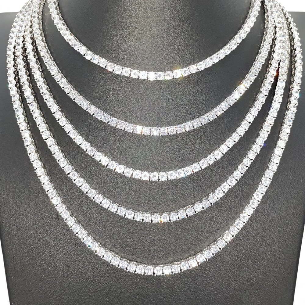 COPY - 4mm Diamond Tennis Chain 14k White Gold Fi…